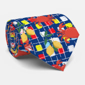 Cravate Motif de crabe côtier et de citron (Roulé)
