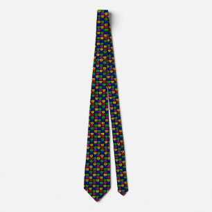 Cravate Motif de crânes colorés