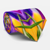 Cravate Motif de crocus pourpre (Roulé)