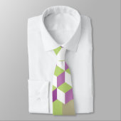 Cravate Motif de cube géométrique gras (Attaché)