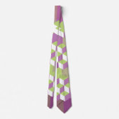 Cravate Motif de cube géométrique gras (Dos)