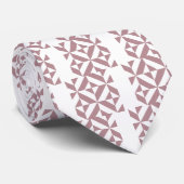 Cravate Motif de cube géométrique Mauve foncé (Roulé)