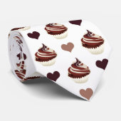Cravate motif de cupcakes au chocolat (Roulé)
