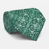Cravate Motif de défilement vert Sage (Roulé)