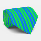 Cravate Motif de design de rayures élégantes bleu vert (Roulé)