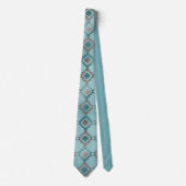 Cravate Motif de design Turquoise bleu sud-ouest Aztec (Devant)