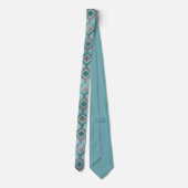 Cravate Motif de design Turquoise bleu sud-ouest Aztec (Dos)