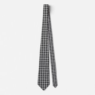 Cravate Motif de diamant chevauchant à paillettes argentée