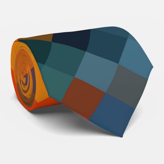 Cravate Motif de diamant géométrique moderne coloré #21 (Roulé)