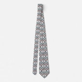 Cravate Motif de diamant géométrique texturé. (Dos)