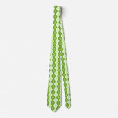 Cravate Motif de diamant vert Chartreuse (Devant)
