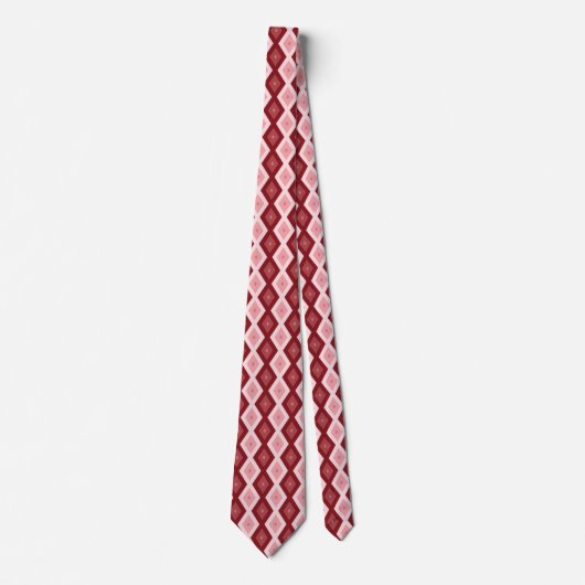 Cravate Motif de diamants rouges (Devant)