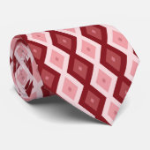 Cravate Motif de diamants rouges (Roulé)
