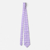 Cravate Motif de diamants violet et blanc (Dos)