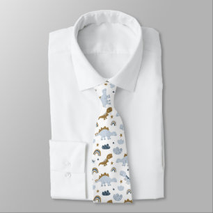 Cravate Motif de dinosaure arc-en-ciel mignon