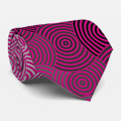 Cravate Motif de disque 02B.Gray B Pink BG (Roulé)