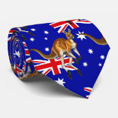 Cravate Motif de drapeau australien kangourou (Roulé)