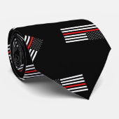 Cravate Motif de drapeau de sapeur-pompier (Roulé)