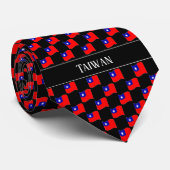 Cravate Motif de drapeau ondulé de Taïwan (Roulé)