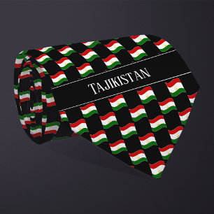 Cravate Motif de drapeau ondulé du Tadjikistan
