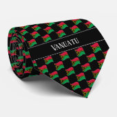 Cravate Motif de drapeau ondulé du Vanuatu (Roulé)