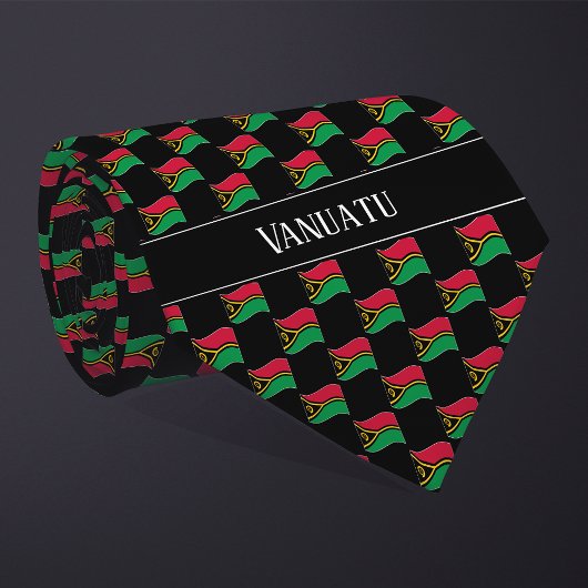Cravate Motif de drapeau ondulé du Vanuatu