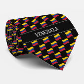Cravate Motif de drapeau ondulé du Venezuela (Roulé)