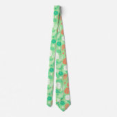 Cravate Motif de feuillage vert et orange (Dos)
