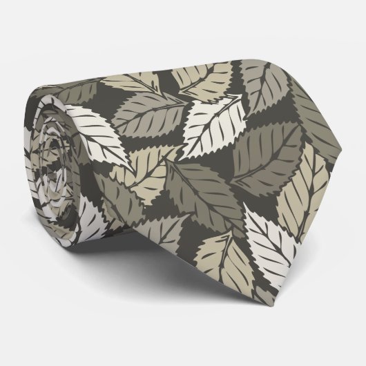 Cravate Motif de feuille (Roulé)