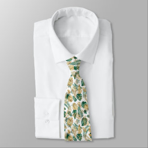Cravate Motif de feuille tropicale