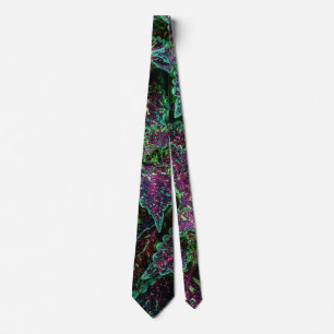 Cravate Motif de feuilles de Coleus vibrant.