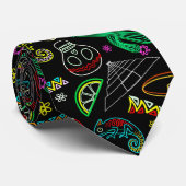 Cravate Motif de Fiesta du Mexique (Roulé)
