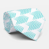 Cravate Motif de flèche Tribal Turquoise (Roulé)