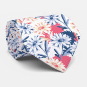 Cravate Motif de fleur marguerite romantique (Roulé)