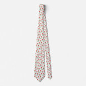 Cravate Motif de fleurs Abstrait couleur rouge (Devant)
