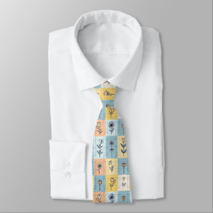 Cravate Motif de fleurs coloré tendance Rétro pour anniver