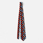 Cravate Motif de fleurs colorées (Dos)