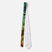 Cravate Motif de fleurs d'art abstrait (Dos)