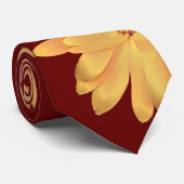 Cravate Motif de fleurs de Bourgogne (Roulé)