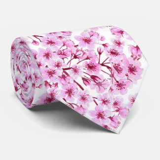 Cravate Motif de fleurs de cerisiers