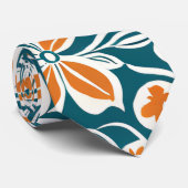 Cravate Motif de fleurs décoratives texturées (Roulé)