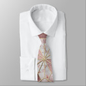 Cravate Motif de fleurs d'étoile géométrique d'or rose mod (Attaché)