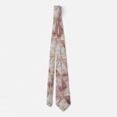 Cravate Motif de fleurs d'étoile géométrique d'or rose mod (Dos)