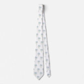 Cravate motif de fleurs d'hortensia bleu (Devant)