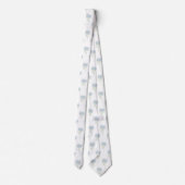 Cravate motif de fleurs d'hortensia bleu (Dos)