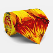 Cravate Motif de fleurs d'or (Roulé)