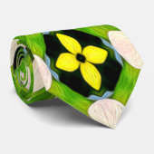 Cravate Motif de fleurs esthétiques (Roulé)