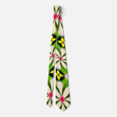 Cravate Motif de fleurs esthétiques (Dos)