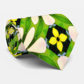 Cravate Motif de fleurs esthétiques (Roulé)