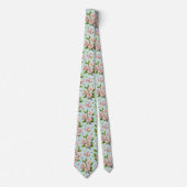 Cravate Motif de fleurs et d'abeilles de printemps (Devant)
